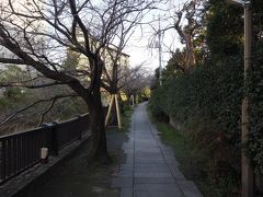 松川遊歩道はホテルを出てすぐ。