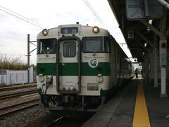 その烏山線は、関東で気動車の走る数少ない路線のひとつだ。
烏山線には、『大金』など縁起の良い駅があることから、宝積寺駅を除く烏山駅までの7つの駅と車両に、七福神の絵が描かれている。
往きに乗った車両には、恵比寿さまが描かれていた。
ちなみに、烏山線には８両の車両があり、残る１両には、七福神が全部描かれているらしい。