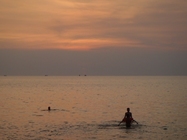 夕陽が沈んだ後の夕焼け！