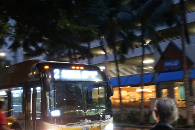 朝7時　ホテルの前からバスに乗って出かけます