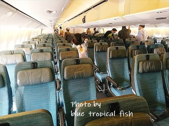 登場しました。<br /><br />3・4・3の大きな機体でしたが、空いていました。<br /><br />100％皆さんマスクしてました。香港人はマスク率かなり高いです。街中でもほぼ100％マスクしてます。やっぱり中国と地続きだから心配になりますよね。この間まで簡単に来られたわけだし。