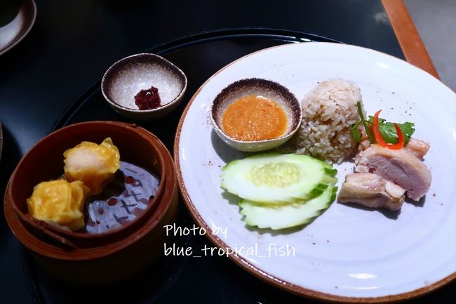 さらにカオマンガイと蝦シュウマイ。<br /><br />カオマンガイおいしかったので、2皿食べてしまいました。娘も結構食べていました。