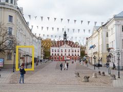 ホテルから旧市街広場まで徒歩15分ほどかと思っていたら10分もかからないぐらいの距離でした。

ラエコヤ広場に到着したところ。