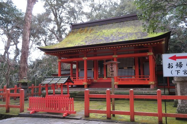 正面に苔むした若宮神社を見つつ左へ。