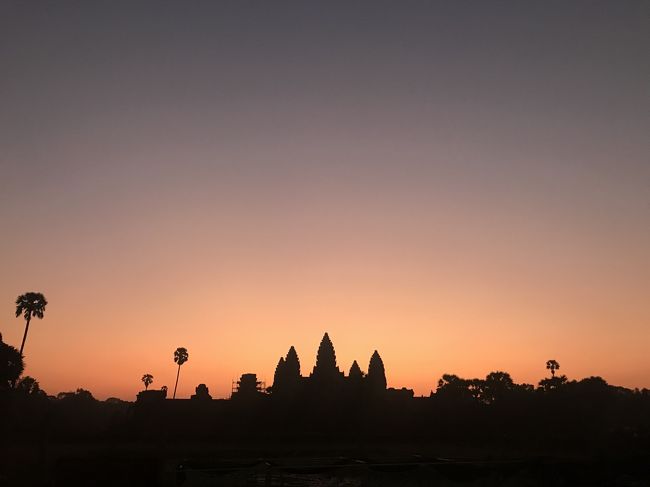アンコールワットからの朝焼け