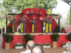 13：20発のバスに乗って、
13：40　椿まつりが行われている都立大島公園着。
あんこさんのステージが14：00～ありました。
平均年齢70歳以上の超ベテランの皆さんです　(;´∀｀)