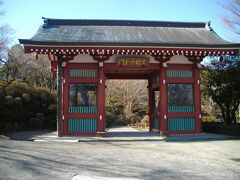 翌日も快晴だったので、去年に続き、富士山を眺めに富士平和公園へ。
急坂を登ると、右手に妙法寺仁王門がある。