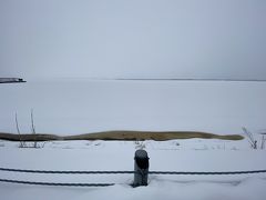 網走湖到着！
予想通り真っ白！
網走湖までは下り坂なのでそんなに辛くなかったですが、帰りが疲れました。