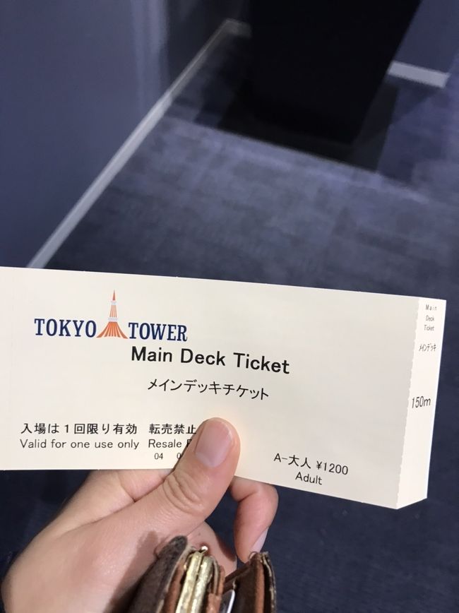 トップデッキ（高さ250m)と、メインデッキ（高さ150m)の2種類ありましたが、メインデッキのチケットを購入。いざ！！