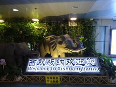 23：05　やっとやっとシーサンパンナ・景洪空港に着きました！

もちろん娘はぐっすり寝ているので夫が抱っこ。私はスーツケース２個引っ張ってタクシー乗り場へ。30元（固定料金）でシェラトン・グランド・シーサンパンナへ。