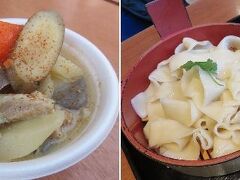 この３日間、昼食は全てサービスエリアで自由昼食。

「EXPASA談合坂 下り」

おざる　600円
豚汁　400円