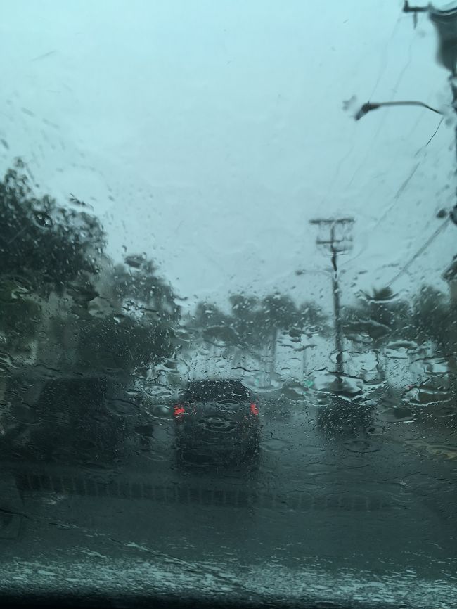かなりの豪雨でびっくり！<br />ハワイってスコールとかは何度も経験あるけど、降り続くって初めてです。
