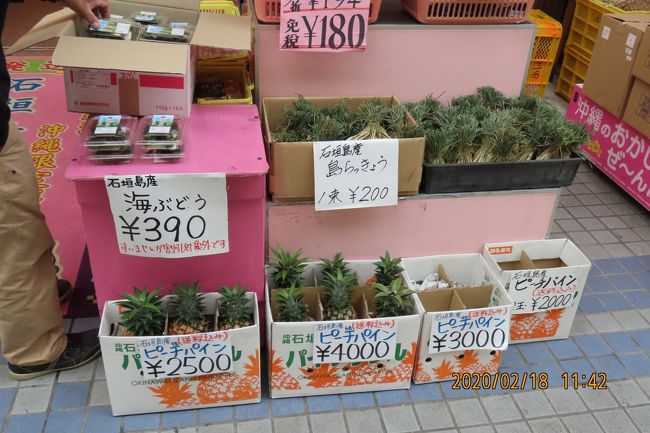 他の店でピーチパイン、海ぶどうが販売されていました。