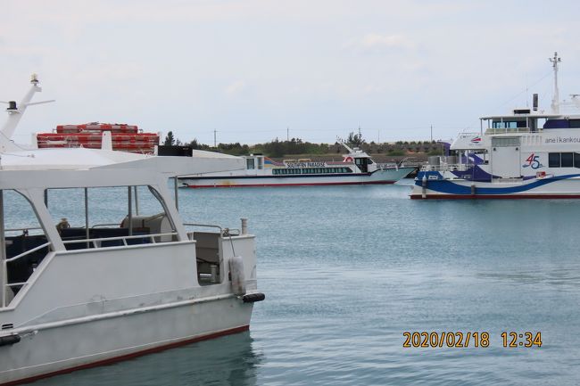 桟橋付近の風景・・各種フェリーが見られます。