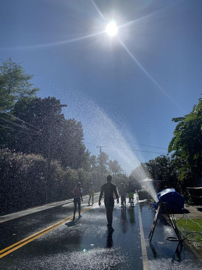 後半の住宅街。シャワーのサービスが嬉しい