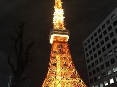 東京タワー
夜のライトアップを狙ってラストにやってきました。
至近距離で見ると迫力ありますね。
