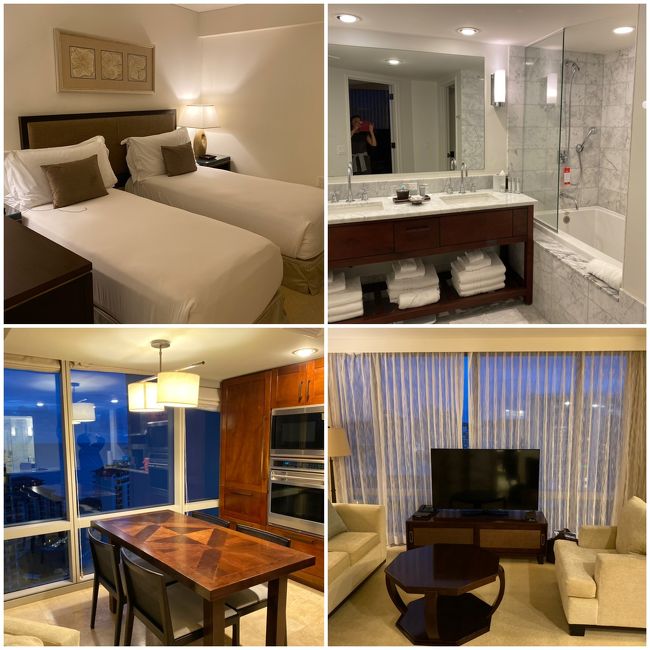 スィートルームにしか洗濯機が付かないため、1ベッドルームデラックススィート。70㎡でゆったり。大型冷蔵庫にワインセラー、オーブンに炊飯器等、完璧なお部屋である。