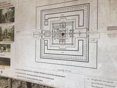 タプローム寺院の地図。
ここは１２世紀末にクメール王朝の王が母を弔うために造った仏教寺院、その後にヒンズー寺院になっている。