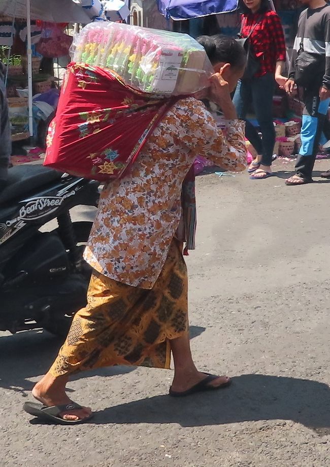 い～っぱい背中にしょい込んでこれからどこへ？<br />「売りに行くんぢゃよ。」