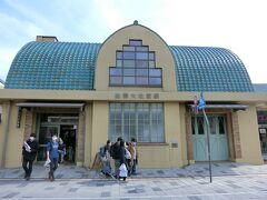 出雲大社前駅。昭和5年開設のレトロな駅で、国の登録有形文化財。