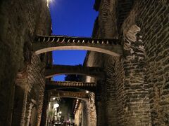 石畳と城壁、夕暮れ時の空･･･自分がタイムスリップしたかのような感覚に陥りました。