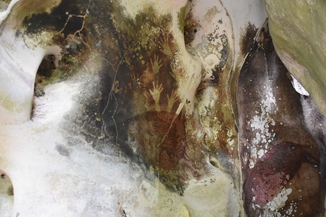 古代人の描いた絵、手のようなものが見える、