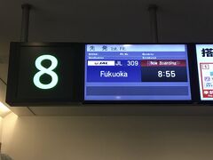 8:55　羽田空港から福岡へ