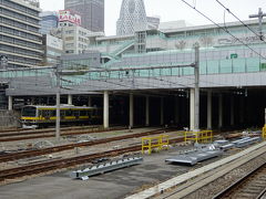 新宿駅は、到着した5,6番線ホームだけ代々木寄りに突き出ている形になっています。ちょうど中央総武緩行線のE231系0番台が通ったので1枚撮r…ん？
