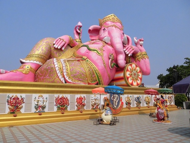 ピンクガネーシャ 置物 ガネーシャ 神様 ヒンドゥー教 海外土産 置物