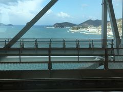 岡山でマリンライナーに乗り換えて瀬戸大橋通過中！