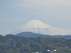 清水駅から富士山