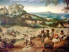 25枚目は
Haymaking
Oil on Panel  117x161cm
「干草作り」

この作品は1990年に来日しています。
上野の国立西洋美術館で「プラハ国立美術館所蔵 ブリューゲルとネーデルランド風景画」という展示でした。

今はプラハ国立美術館ではなくプラハ城の右端にあるロブコビッツ宮殿で見ることが出来ます。