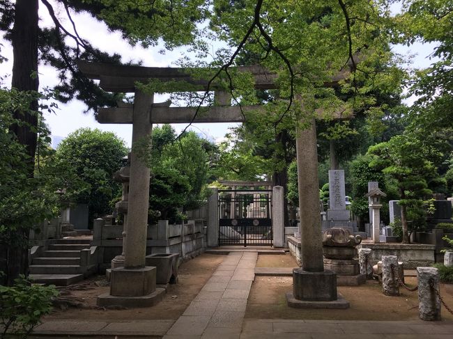 鳥居の奥にも偉人のお墓がありそう。