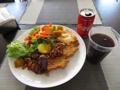 ピラール教会の近くにある「地球の歩き方」で紹介されているレストランのサボール・ダス・ジェラエスで昼食。ここは重さで料金が決まるポルキロ・レストランで、自分で好きな料理をお皿に盛ってお会計。写真の内容で17.16レアル。ドリンクは別料金でコーラ220mlで3レアル。