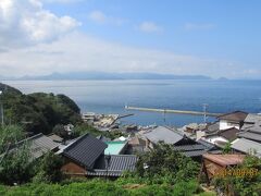男木島　豊玉姫神社から見た集落の風景