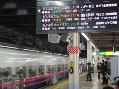 まずは大宮駅から八戸行きの「はやて13号」に乗車します。
今は新函館北斗駅まで新幹線が開業していますが、当時は八戸止まりだったんですよね。