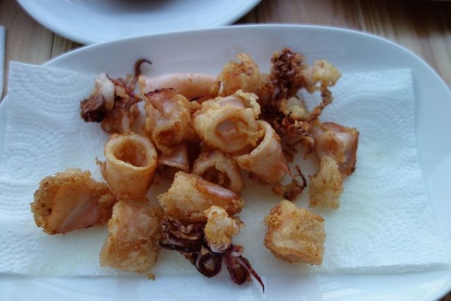 冷凍していた小さなイカ　揚げイカ　美味しかったです。