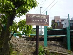 水辺の散歩道、の案内板

近道はこの下