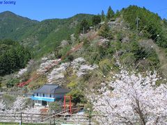 【馬路村森林鉄道インクライン】
水の重さを利用した無動力のインクラインもあります。手前の吊橋は揉合橋。