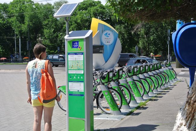 レンタサイクルなどもお目見えしていました。