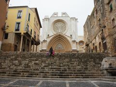 タラコの丘にそびえる大聖堂（plaza de la Seu）は、大きなバラ窓と二つの尖塔が有り、ゴシック様式とロマネスク様式のサファードがユニークですよ。




