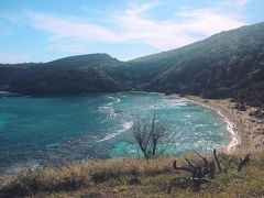 やってきましたハナウマベイ　この日は15時ごろに行ったということもあり空いていました。