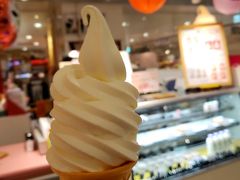 今回、北海道に来たのにソフトクリームを食べていなかったので、急遽探して食べました。
十勝しんむら牧場さんのソフトクリーム。
帯広駅のエスタ店があるので、アクセスも良いです。
濃厚でミルク感たっぷり！
