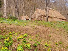 入口に建つ嵐山公園センターで地図をもらって散策開始。
すぐに目に留まるのが家のようなもの。
これは、アイヌ民族の伝統的な家屋であるチセを復元したものだった。
ここ嵐山は、アイヌ民族のとってはチノミシリ（聖地）として大切にされていた場所で、人の営みによって生み出されるものも含めて、すべてのものに精霊が宿るという考え方に基づく送り場があったそうだ。
森羅万象に精霊が宿るという考え方は共感できる。