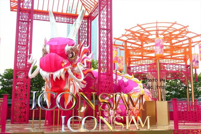 旧正月のランタンが飾られていました。<br /><br />ピンクのドラゴン。