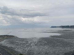 ホテル蟹御殿に到着しました。南方向、島原と雲仙です。