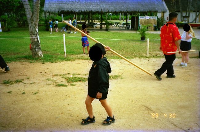 到着すると、体を使うアクティビティーが待っています。