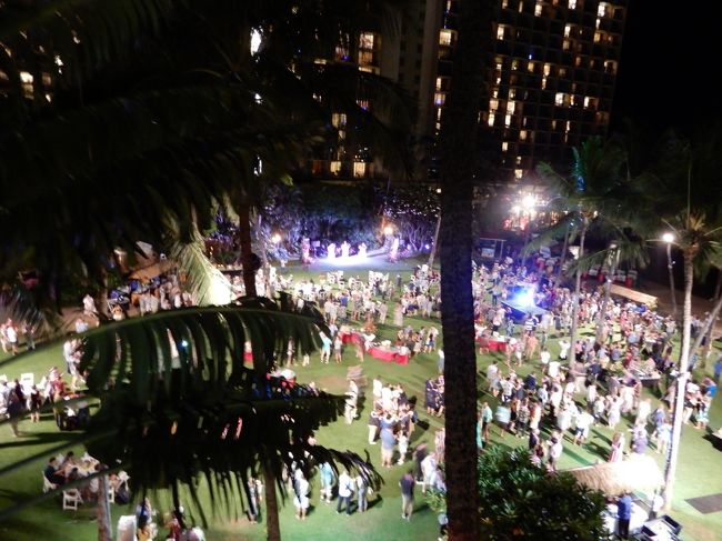 今夜はラグーンタワーの下のグレートレーンでプライベートパーティー