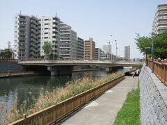 小名木川川岸に造られた遊歩道・しおのみちに沿って、クローバー橋から小名木川橋、小松橋まで歩きました。
しおのみちという名称は、江戸時代、行徳から江戸城まで小名木川を通って塩を運んでいたことから名付けられたのかもしれません。