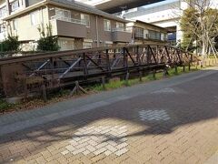 八幡堀遊歩道には旧新田橋も保存されています